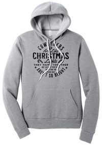 Coworkers Are Like Christmas Lights hoodie in Athletic Heather, featuring bold black type reading Coworkers Are Like Christmas Lights, they hang together but half of them don't work and the other half aren't so bright