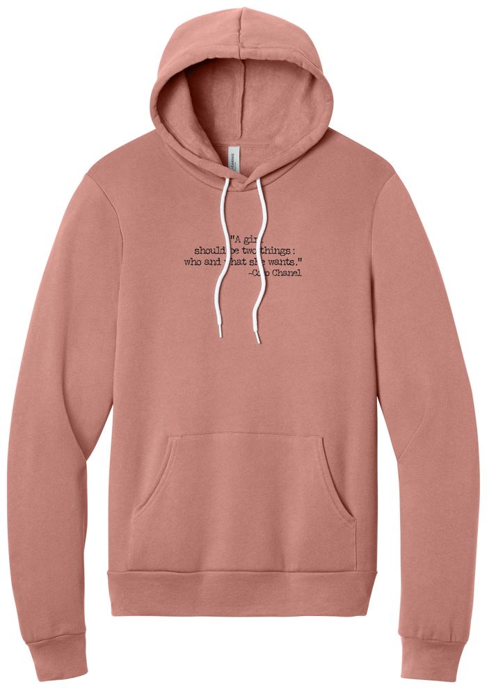 Coco Chanel Who and What Quote Hoodie