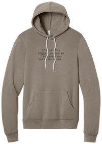 I'm Not the Bigger Person hoodie in Tan, featuring I'm not the bigger person so I suggest you leave me alone in distressed black typewriter letters