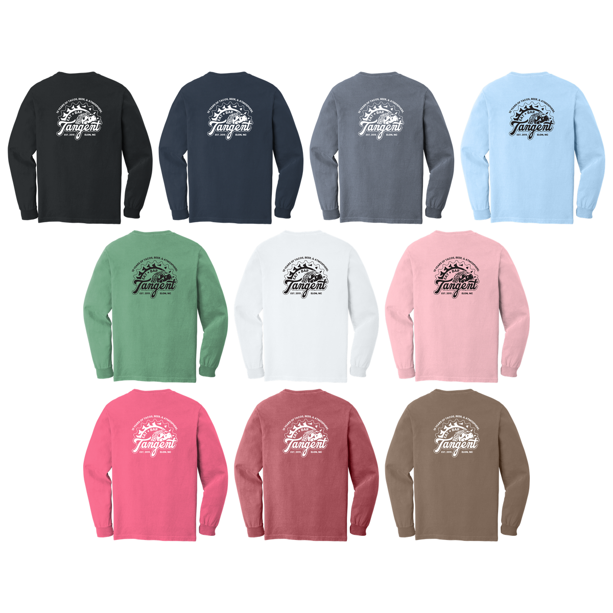Tangent 10 Year Anniversary Comfort Colors Long Sleeve T-Shirt