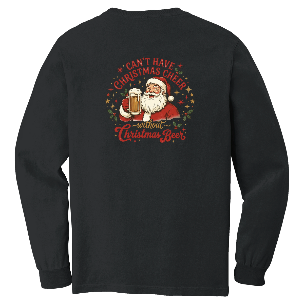 Tangent Christmas Beer Comfort Colors Long Sleeve T-Shirt