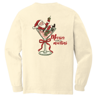 Tangent Merrier with a Martini Comfort Colors Long Sleeve T-Shirt