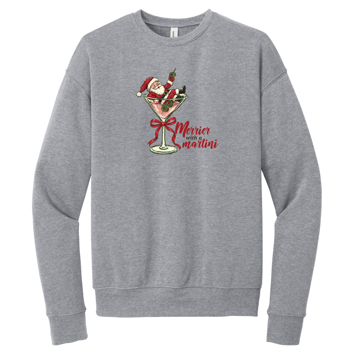 Tangent Merrier with a Martini Crewneck Sweatshirt