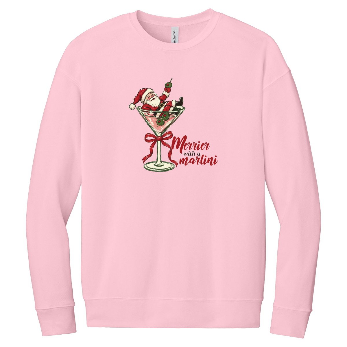 Tangent Merrier with a Martini Crewneck Sweatshirt