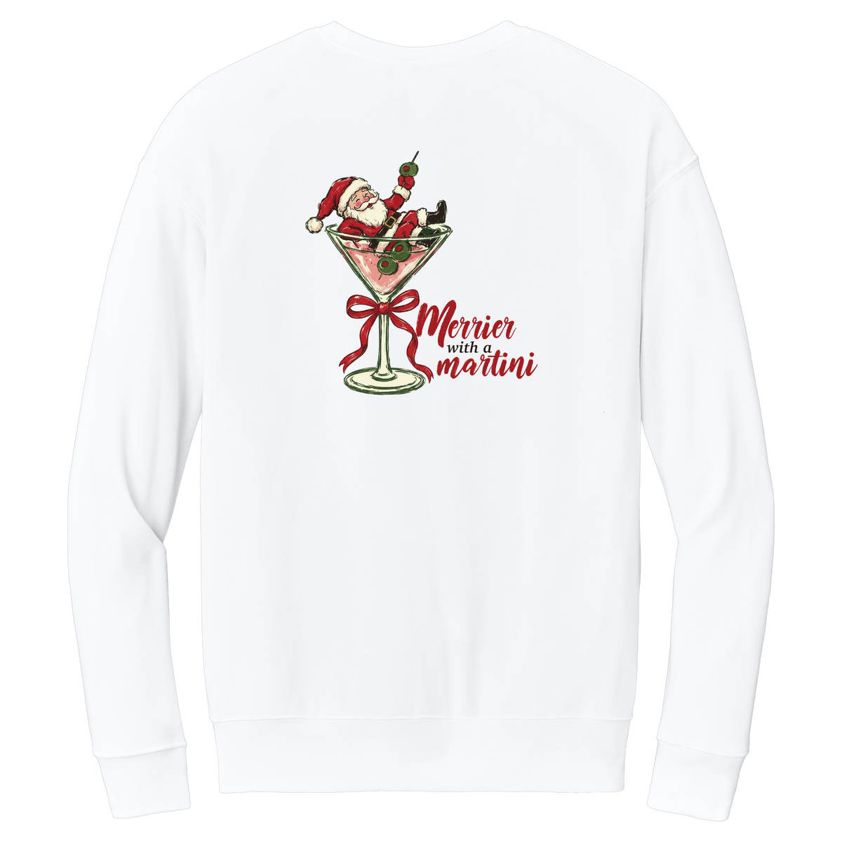 Tangent Merrier with a Martini Crewneck Sweatshirt
