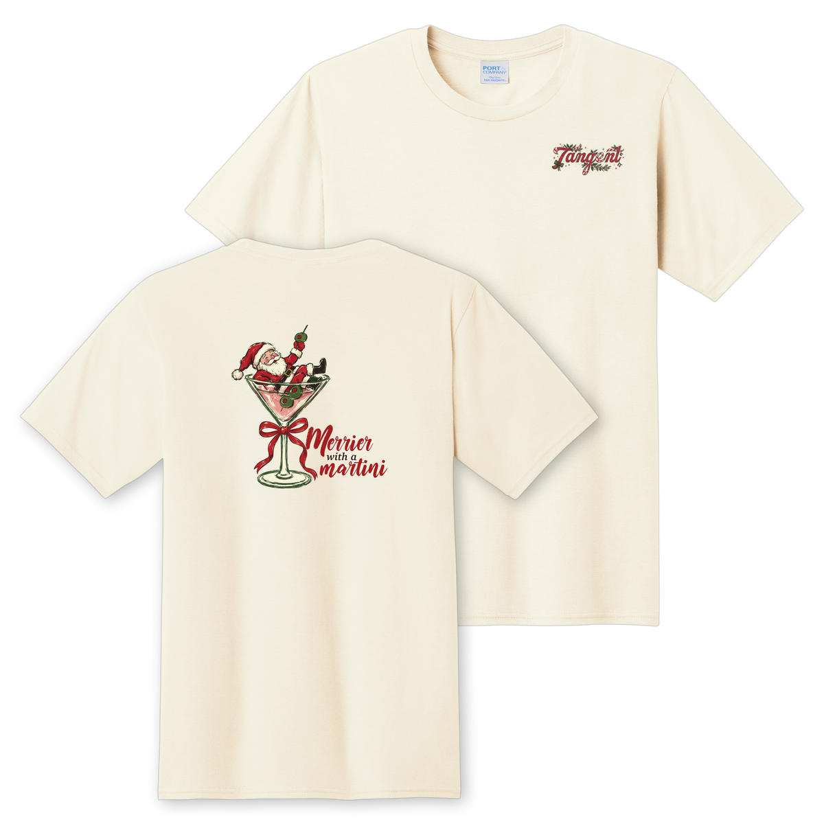 Tangent Merrier with a Martini T-Shirt